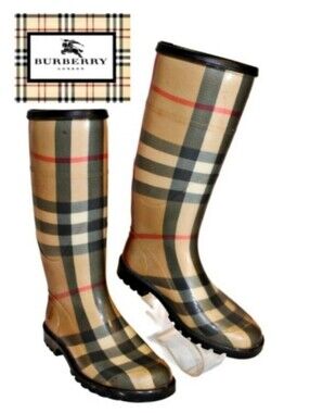 AUTHENTIC BURBERRY WATERPROOF RAIN BOOTS WELLIES. ANY WEATHER. 6